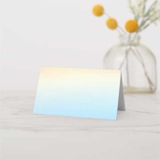 Sunset Skies Beach Ocean Wedding Table Plaatskaartje (Achterkant)