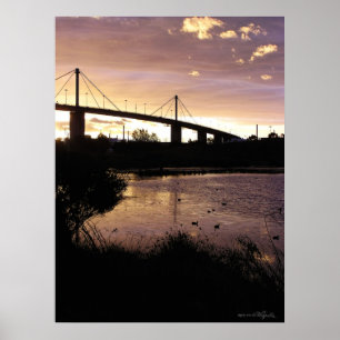 Sunset Skies bij Westgate Bridge, Poster Melbourne