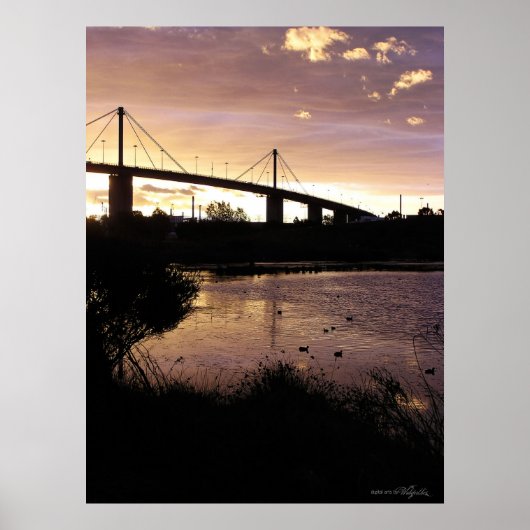Sunset Skies bij Westgate Bridge, Poster Melbourne (Voorkant)