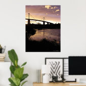 Sunset Skies bij Westgate Bridge, Poster Melbourne (Thuiskantoor)