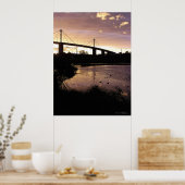 Sunset Skies bij Westgate Bridge, Poster Melbourne (Keuken)