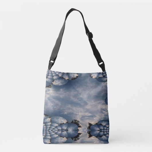 Sunset Skies Fractal Crossbody Tas (Achterkant)