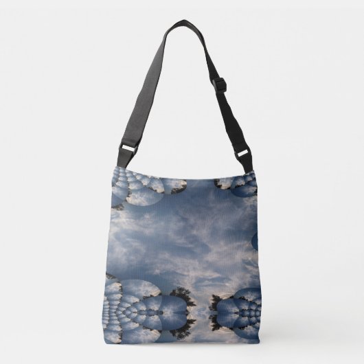 Sunset Skies Fractal Crossbody Tas (Voorkant)