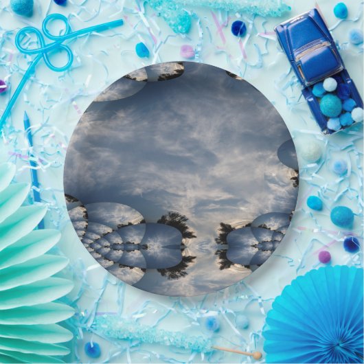 Sunset Skies Fractal Papieren Bordje (Feest)