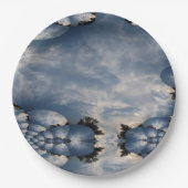 Sunset Skies Fractal Papieren Bordje (Voorkant)