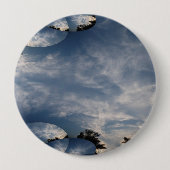 Sunset Skies Fractal Ronde Button 4,0 Cm (Voorkant)