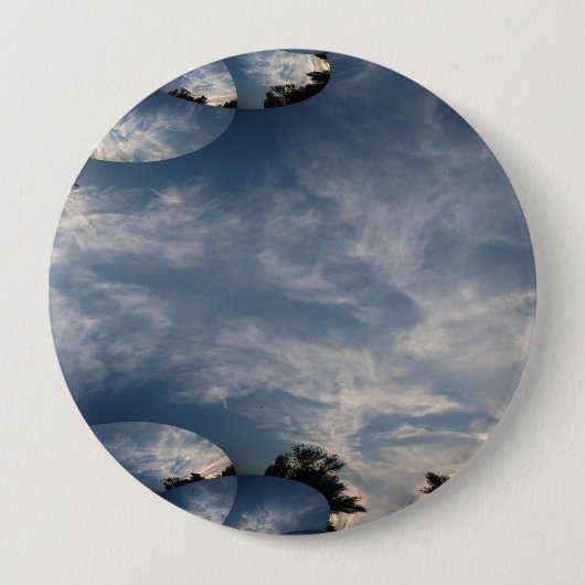 Sunset Skies Fractal Ronde Button 4,0 Cm (Voorkant)