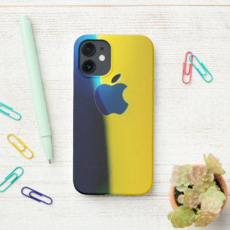 Sunset Skies: Levendig geel en blauw Fusion Hoesje iPhone 12 Mini Hoesje