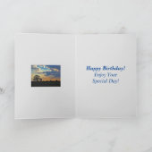 Sunset Sky and Tree Birthday Kaart for Grandad (Binnen)