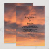 Sunset Sky bewolkt Sinaasappel kleurrijke Schilder Kaart (Voorkant / Achterkant)