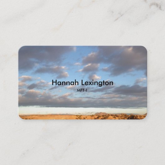 Sunset Sky CA MFT-Intern Business Appointcard Afsprakenkaartje (Voorkant)