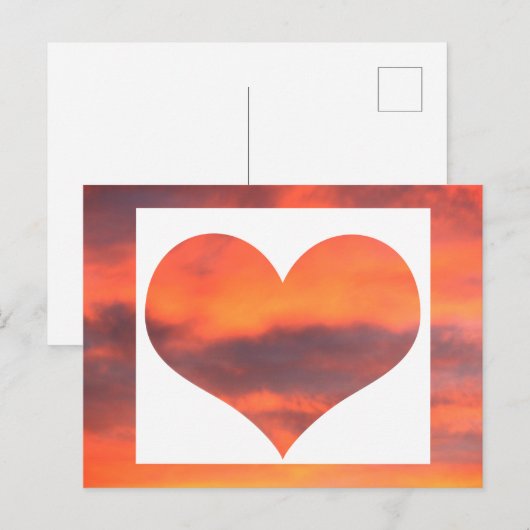 Sunset Sky Foto Afbeelding Landschap Sinaasappel H Briefkaart (Voorkant / Achterkant)