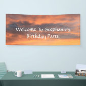 Sunset Sky Foto Birthday Party Custom Colorful Spandoek (Beurs)