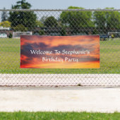Sunset Sky Foto van Birthday Party Custom Artistic Spandoek (Insitu)