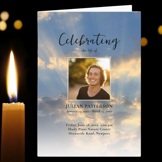 Sunset Sky Foto's Viering van het leven Begrafenis Programma