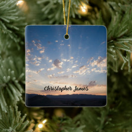 Sunset Sky gepersonaliseerd Keramisch Ornament