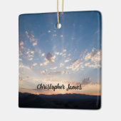 Sunset Sky gepersonaliseerd Keramisch Ornament (Links)