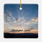 Sunset Sky gepersonaliseerd Keramisch Ornament (Achterkant)