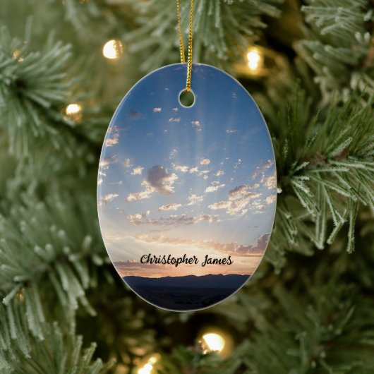 Sunset Sky gepersonaliseerd Keramisch Ornament (Boom)