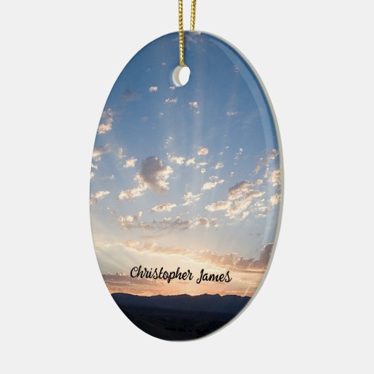 Sunset Sky gepersonaliseerd Keramisch Ornament (Links)