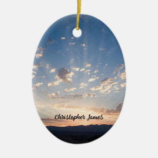 Sunset Sky gepersonaliseerd Keramisch Ornament (Voorkant)