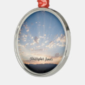 Sunset Sky gepersonaliseerd Metalen Ornament (Links)