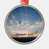 Sunset Sky gepersonaliseerd Metalen Ornament (Voorkant)