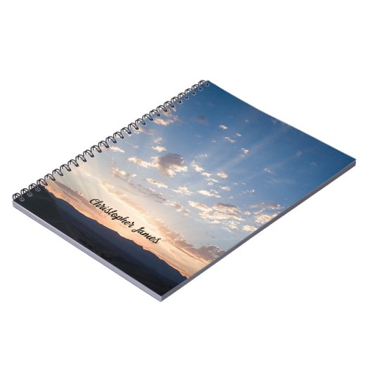 Sunset Sky gepersonaliseerd Notitieboek (Linkerzijde)