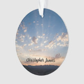 Sunset Sky gepersonaliseerd Ornament (voorkant)