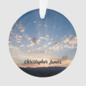 Sunset Sky gepersonaliseerd Ornament (voorkant)