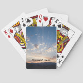 Sunset Sky gepersonaliseerd Pokerkaarten (Achterkant)