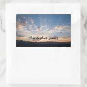 Sunset Sky gepersonaliseerd Rechthoekige Sticker (Tas)