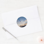 Sunset Sky gepersonaliseerd Ronde Sticker (Envelop)