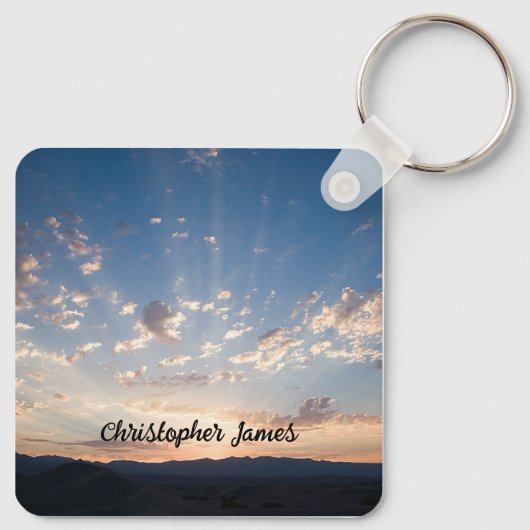 Sunset Sky gepersonaliseerd Sleutelhanger (Achterkant)