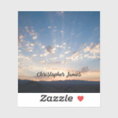 Sunset Sky gepersonaliseerd Sticker (Vel)