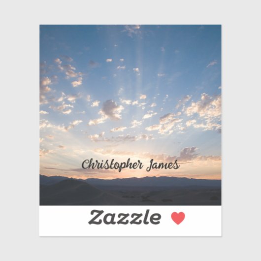 Sunset Sky gepersonaliseerd Sticker (Vel)