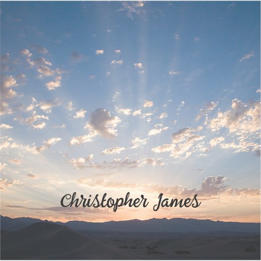 Sunset Sky gepersonaliseerd Sticker (Voorkant)