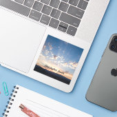 Sunset Sky gepersonaliseerd Sticker (Laptop met iPhone)