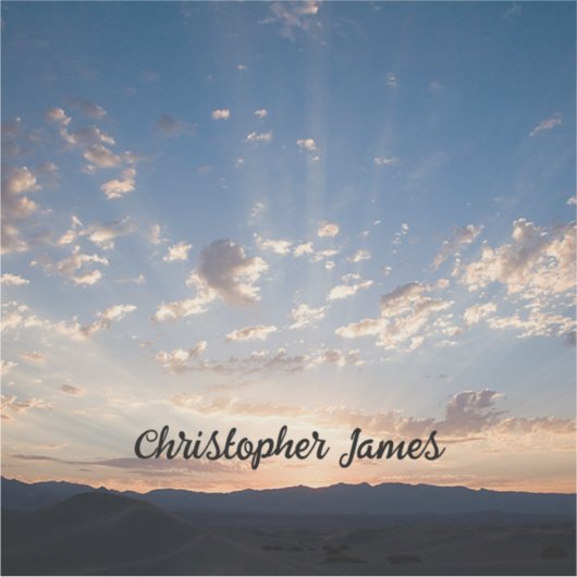 Sunset Sky gepersonaliseerd Sticker (Voorkant)