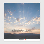 Sunset Sky gepersonaliseerd Sticker (Vel)