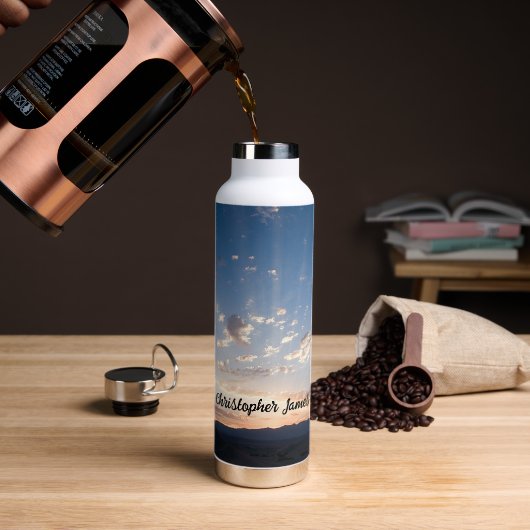 Sunset Sky gepersonaliseerd Waterfles (Koffie)