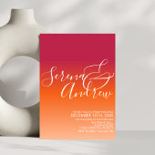 Sunset Sky Gradient Sinaasappel Viva Magenta Moder Kaart