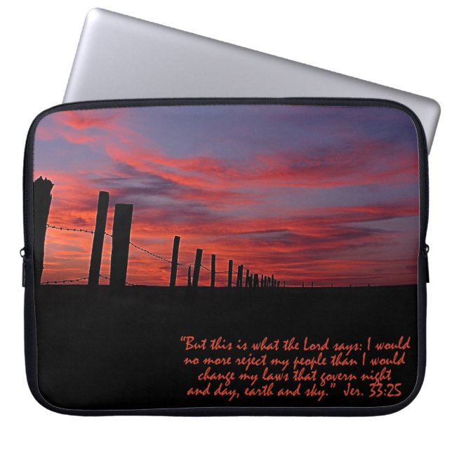 Sunset Sky Inspirerend Laptop Sleeve (Voorkant)
