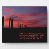 Sunset Sky Inspirerend Plaque Fotoplaat (Voorkant)