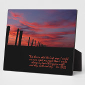 Sunset Sky Inspirerend Plaque Fotoplaat (Zijkant)