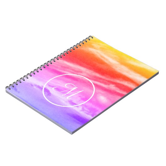 Sunset Sky Monogram Notitieboek (Linkerzijde)