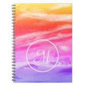 Sunset Sky Monogram Notitieboek (Voorkant)