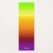 Sunset Sky of Green, Oranje, Paars Add Jouw naam Yogamat (Voorkant)