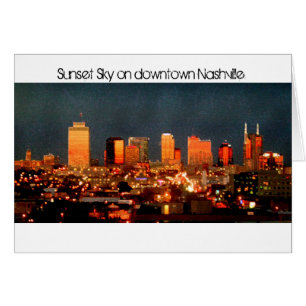 Sunset Sky op het centrum van Nashville