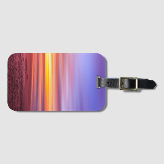 Sunset Sky over Beach en Zee Bagagelabel (Voorkant (horizontaal))